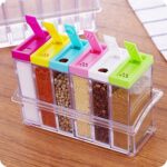 1094 - Crystal Spice Rack With Condiment Jar